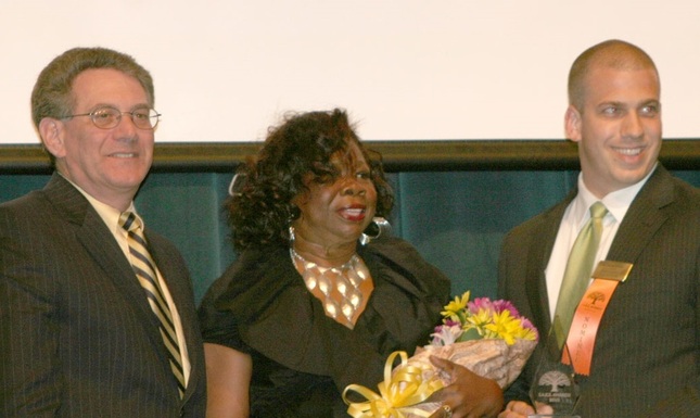 Mayor Richard Kaplan, Anne Bingham, & James Ferriero