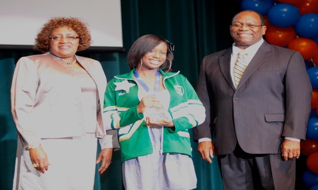 Commissioner Margaret Bates, Kiara Weir, & Commissioner Ken Thurston