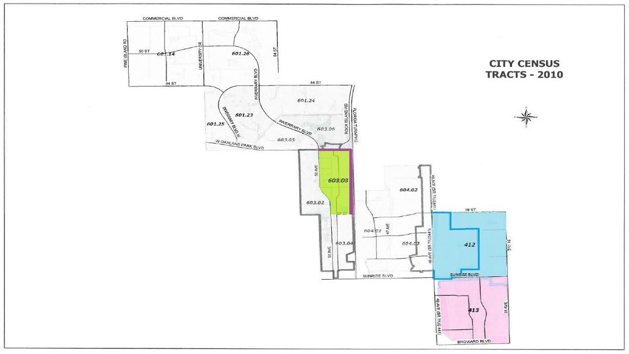 Lauderhill Opportunity Zone Census Tracts 2010