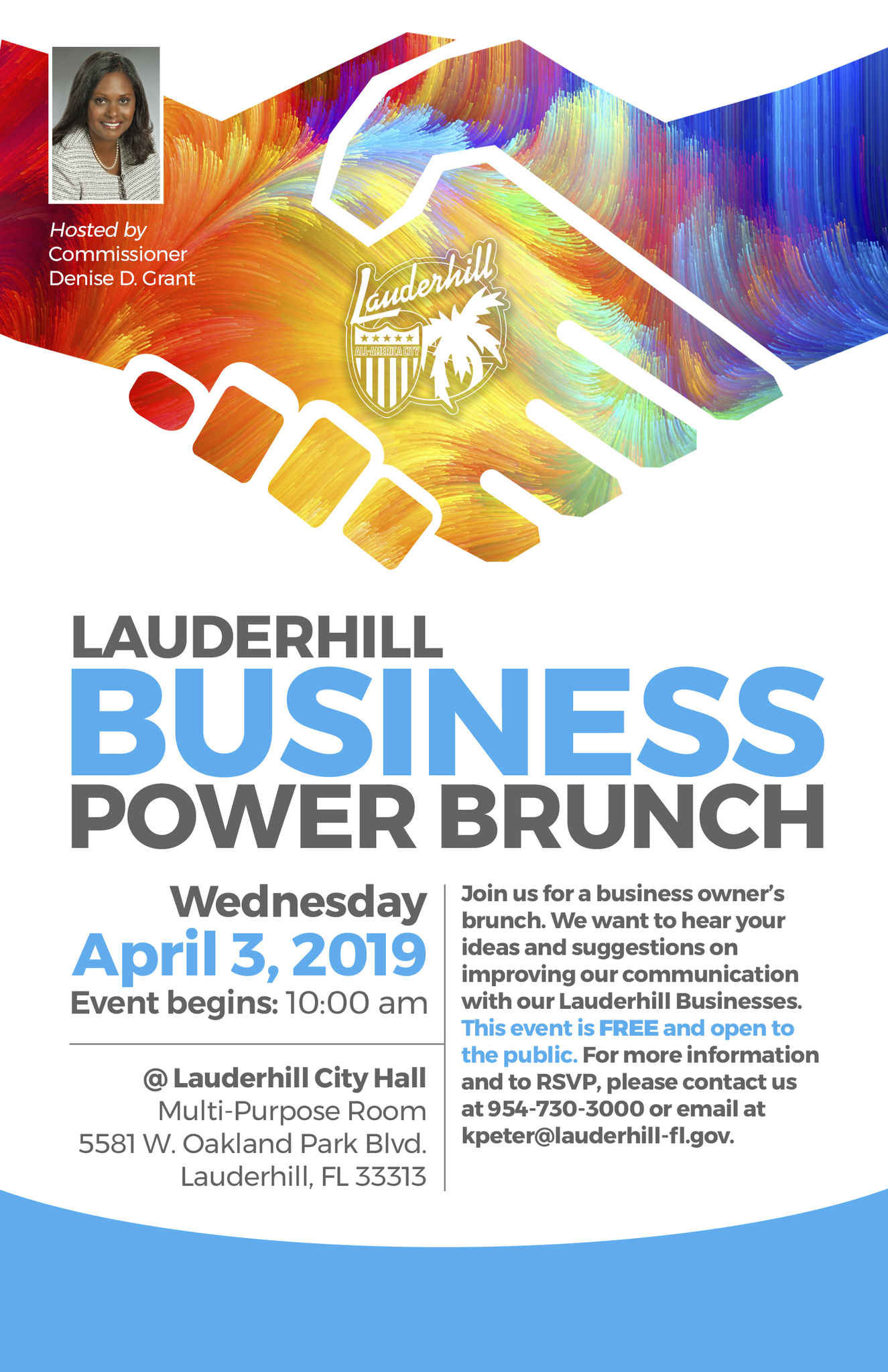 Lauderhill Business Brunch April 2019 Flyer