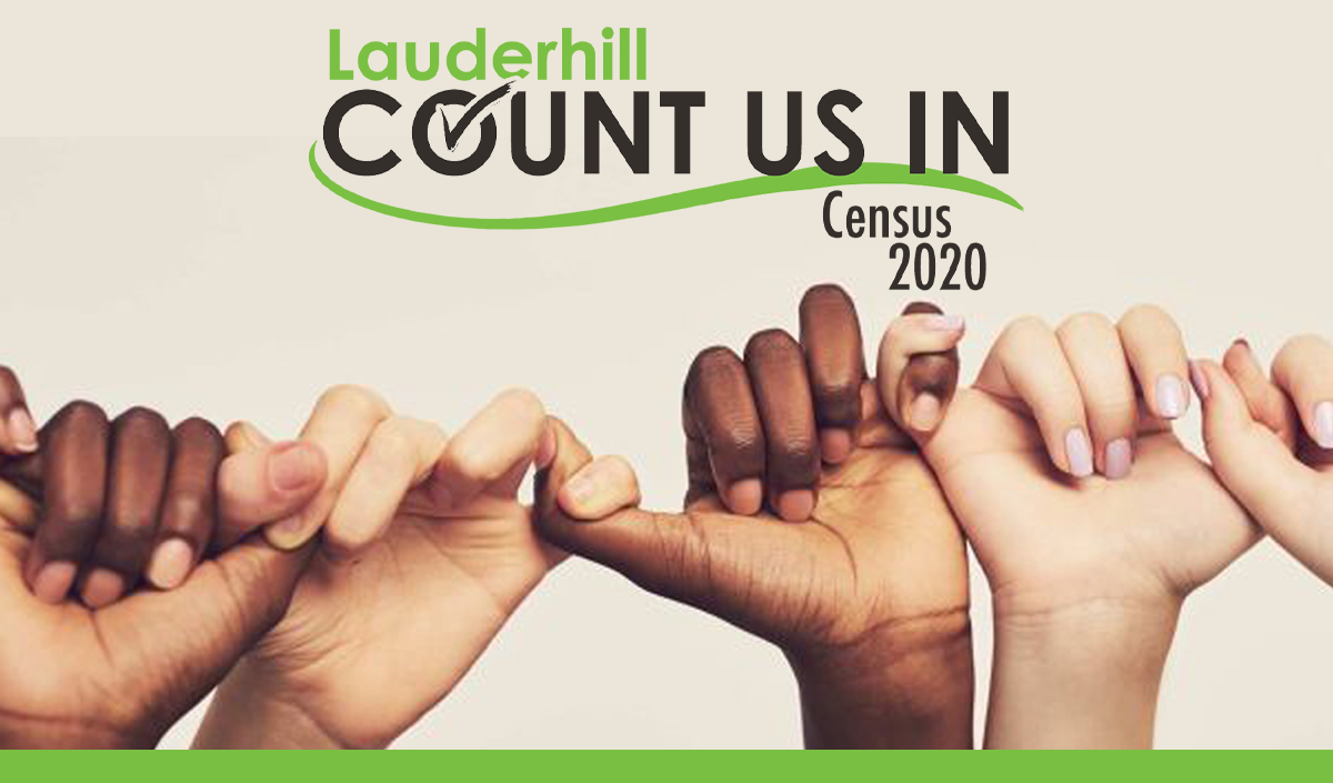 Lauderhill Count Us In Census 2020 with Interlocking Hands