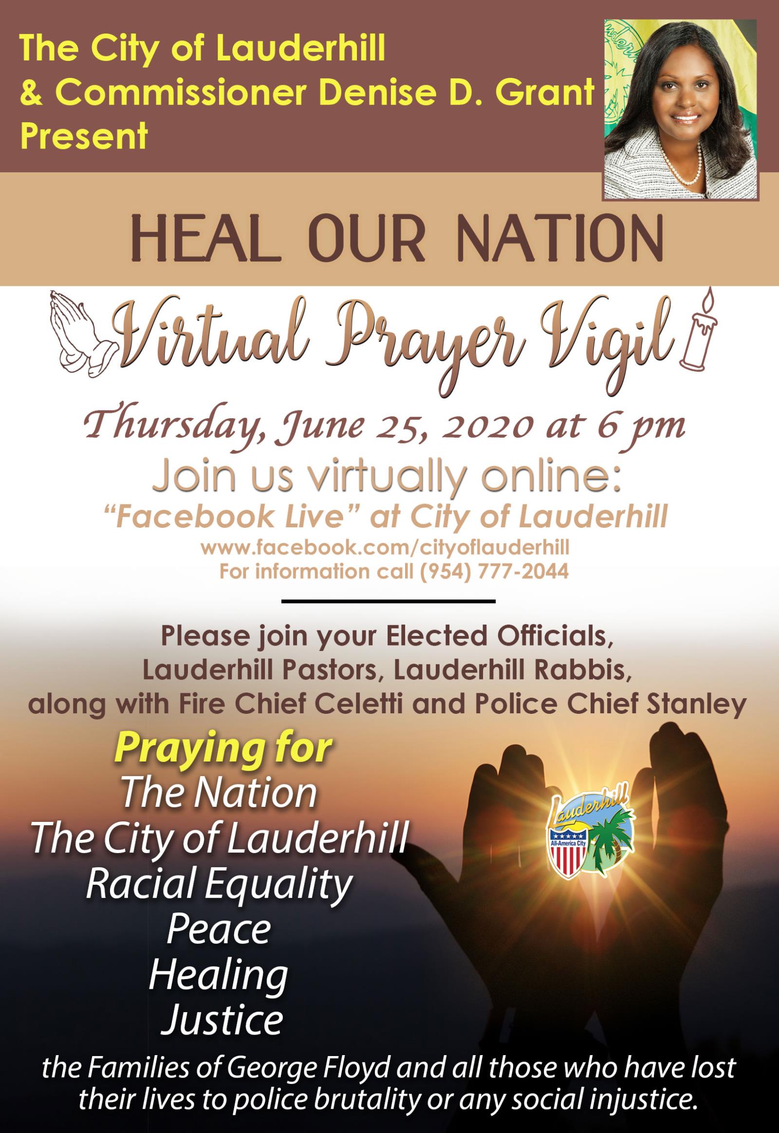 6-25-20 - Heal Our Nation Virtual Prayer Vigil - Flyer