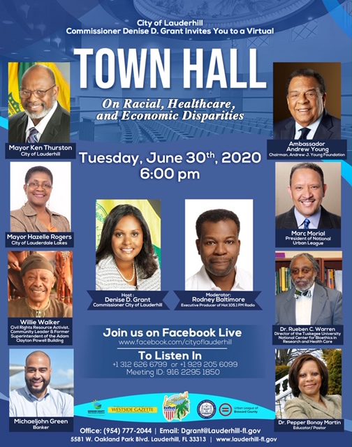 6-30-20 - Virtual Town Hall On Racial, Healthcare, and Economic Disparities