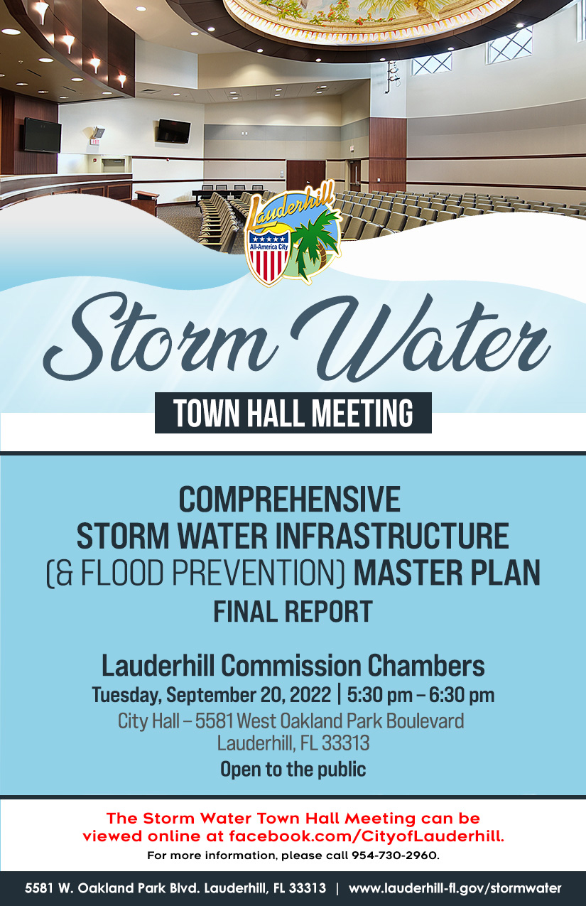 Storm Water Town Hall Meetings - 2021 - Flyer