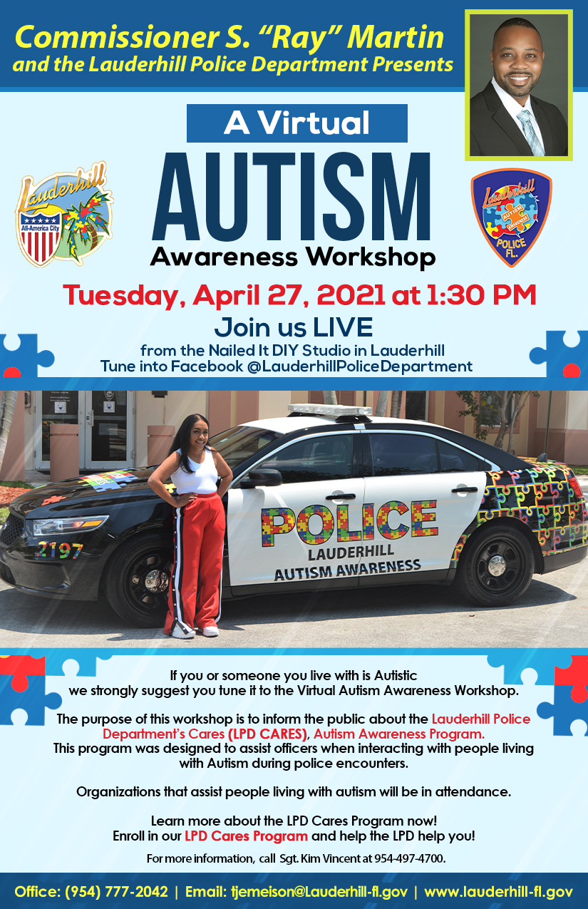 4-27-21 - Virtual Autism Awareness Workshop - Flyer