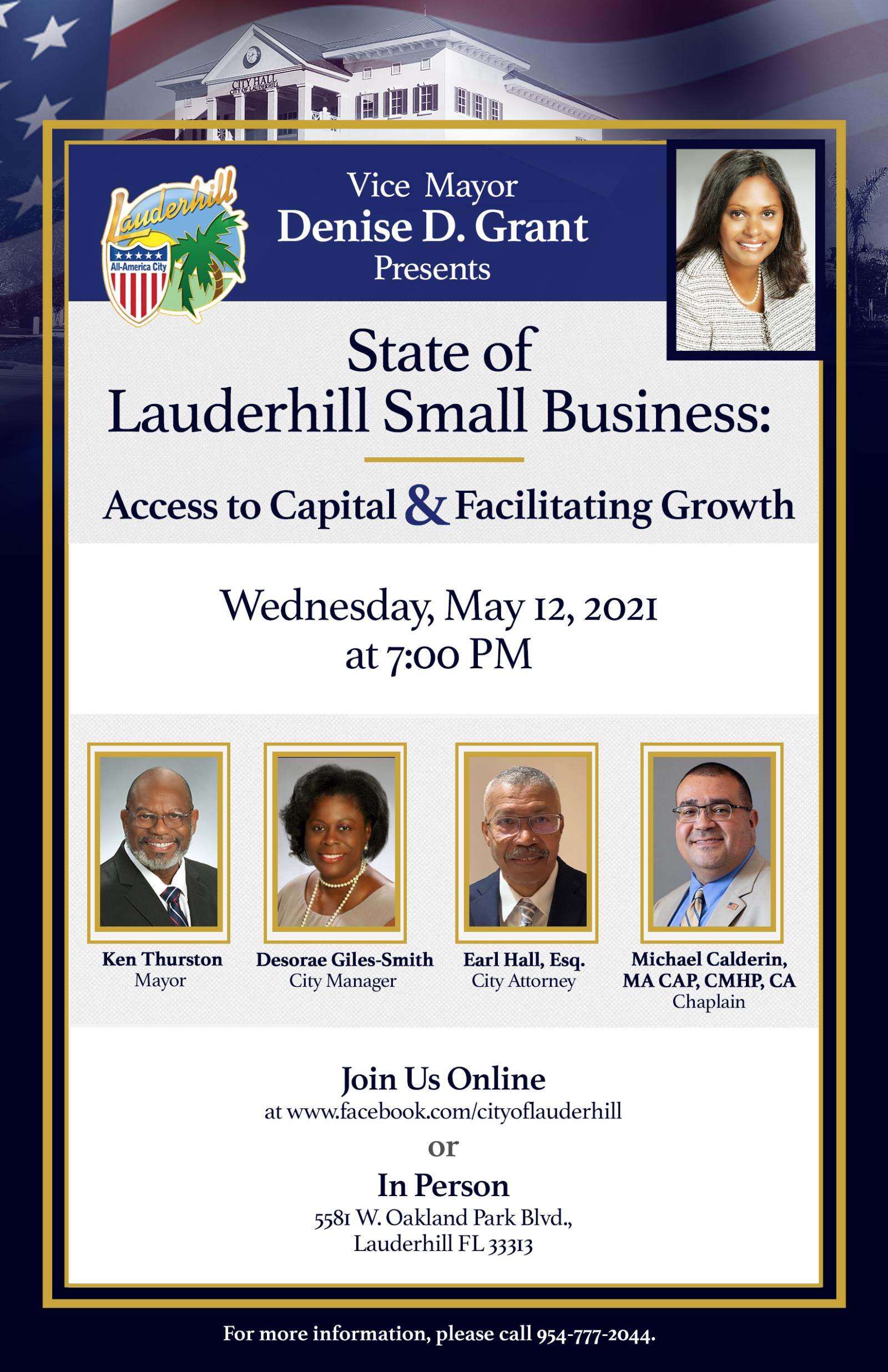 State of Lauderhill Small Business - Access to Capital & Facilitation Growth