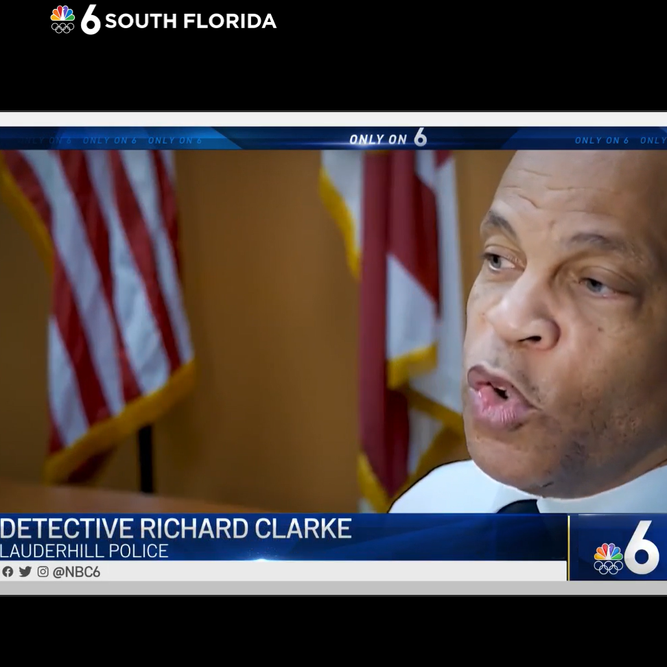 Nbc 6 south florida only on 6 detective Richard clark Lauderhill police nbc 6