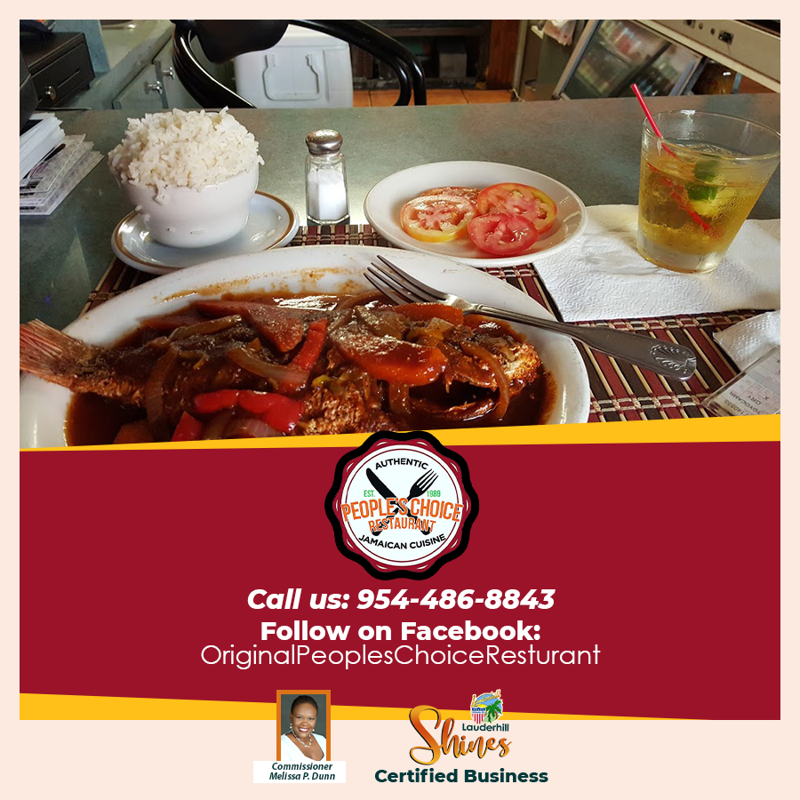 Lauderhill Shines - Certified Business - People's Choice Restaurant