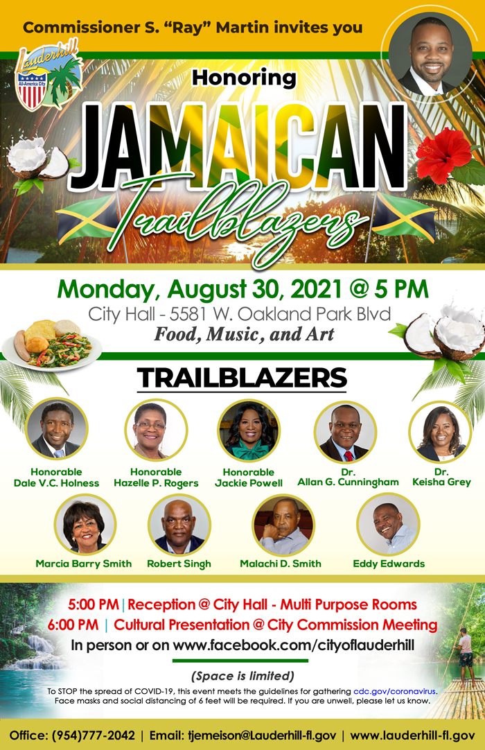 Jamaican Trailblazers Event - 8-30-21 - Flyer