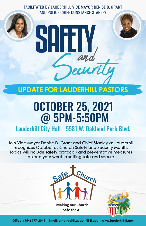 Church Safety & Security - Vice Mayor Grant & Police Department - 10-25-21 - Flyer