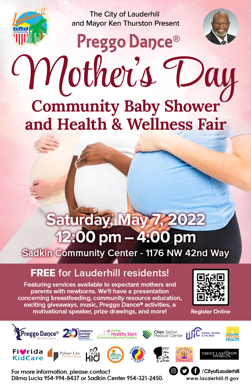 5-7-22 - Preggo Dance Mothers Day Baby Shower at Sadkin - Flyer