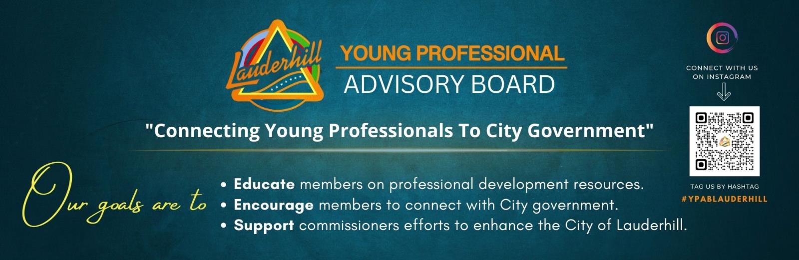 Young Professional Advisory Board - Connecting Young Professionals to City Government - Website Banner