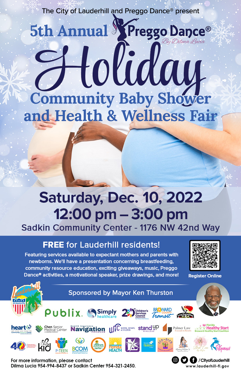 12-10-22 - Preggo Dance Holiday Community Baby Shower and Health & Wellness Fair - Flyer