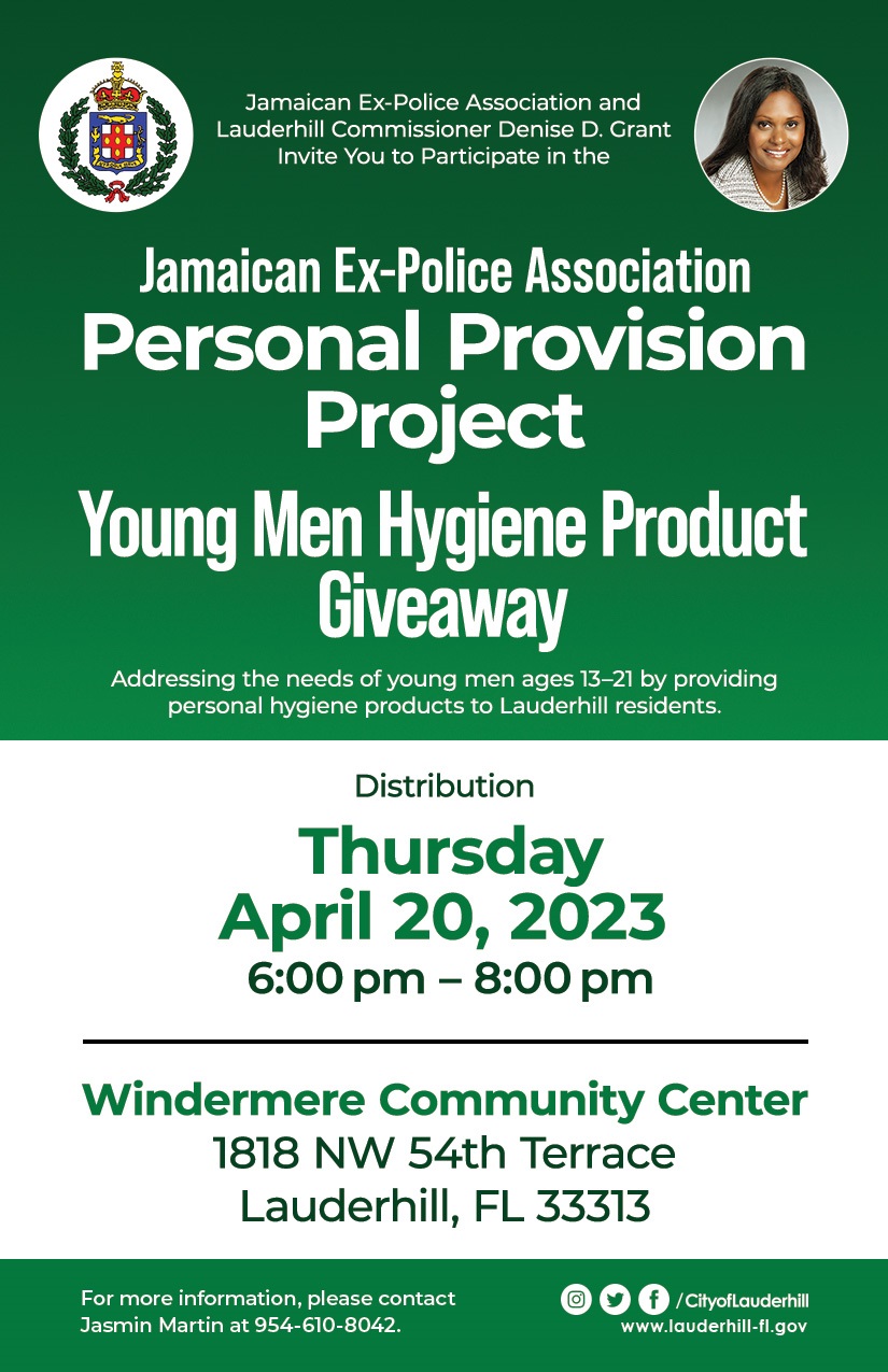 4-20-23 - JEPA Personal Provision Project - Young Men Hygiene Product Giveaway