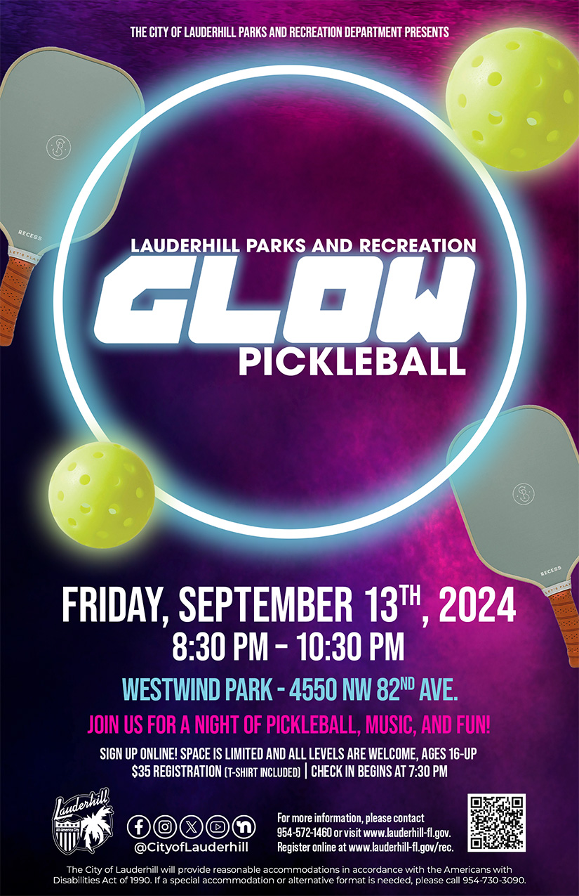 9-8-23 - Glow Pickleball at Westwind Park - Flyer