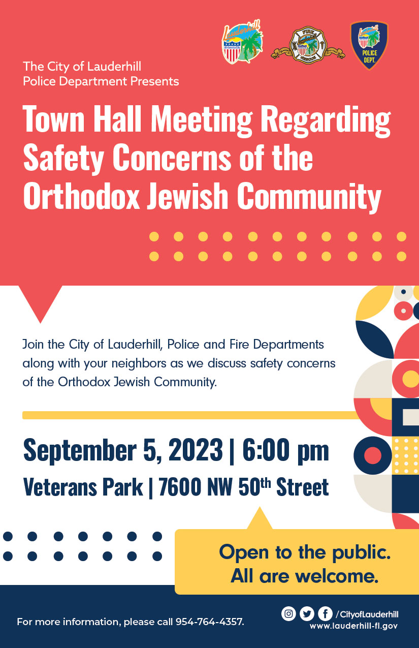 9-5-23 - PD Town Hall Meeting Regarding Safety Concerns of the Orthodox Jewish Community