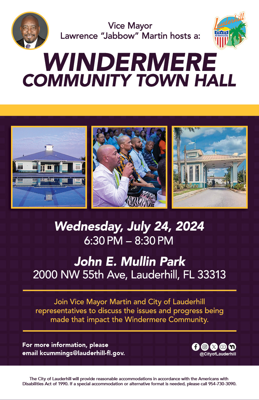 Windermere Community Town Hall - Wednesday, July 24, 2024